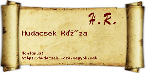 Hudacsek Róza névjegykártya