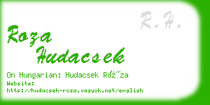 roza hudacsek business card